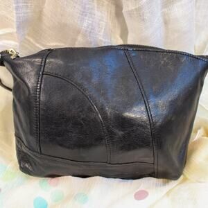 90s black leather patchwork crossbody bag